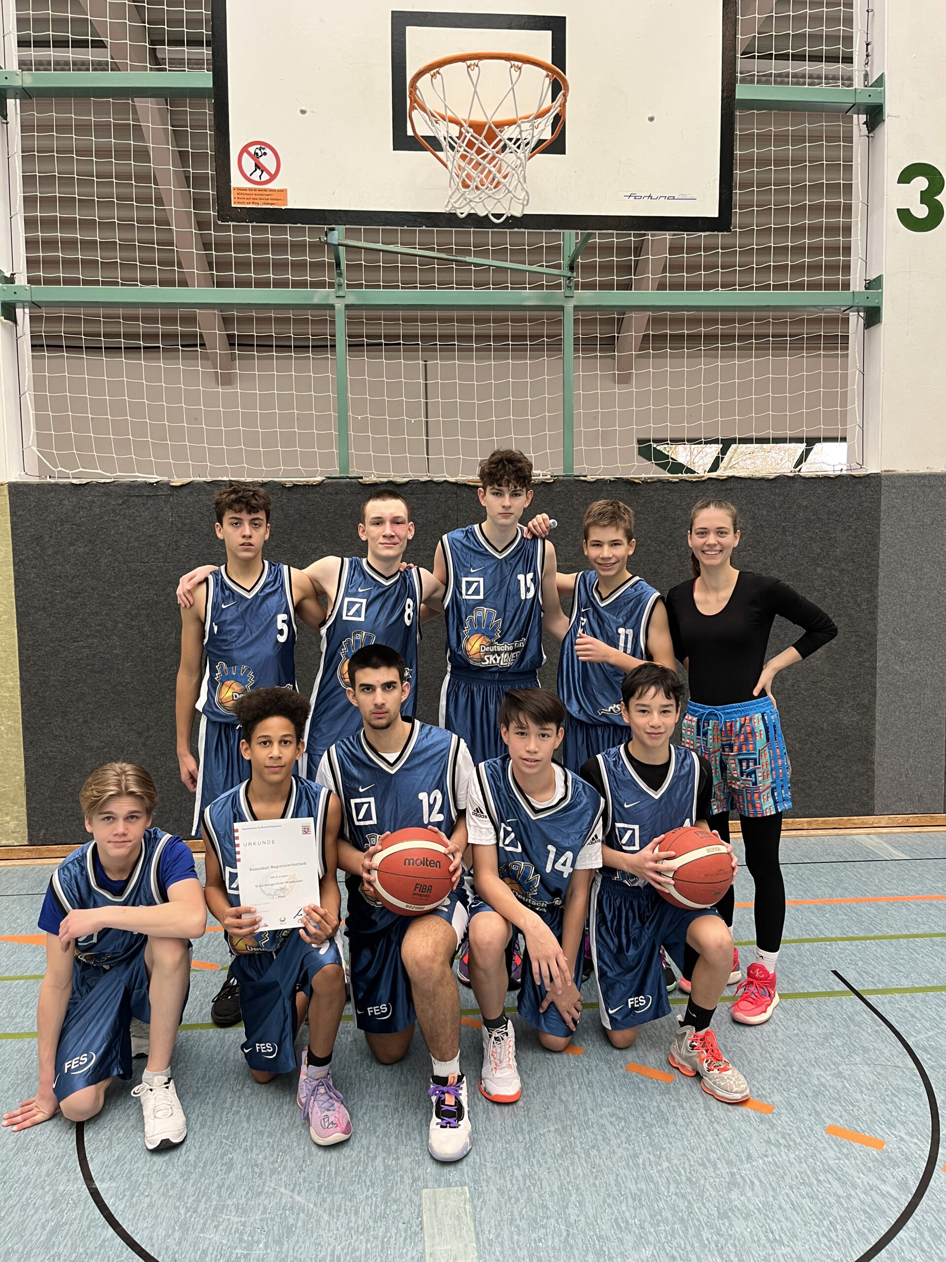 Alle Basketballteams Beim Landesentscheid Gutenbergschule